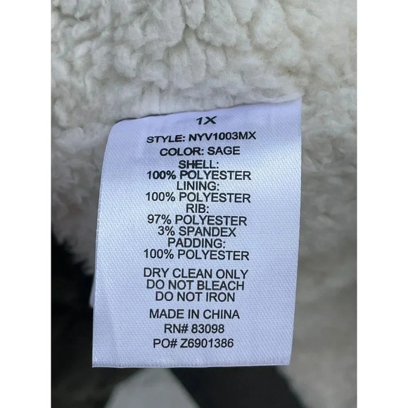 Cavalini Los Angeles Womens Sleeveless Full Zip Quilted Outerwear Vest Dage 1X - Picture 10 of 14